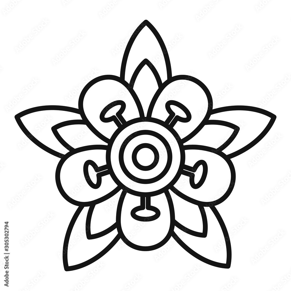 Brazil flower icon. Outline brazil flower vector icon for web design isolated on white background Brazil flower icon. Outline brazil flower vector icon for web design isolated on white background