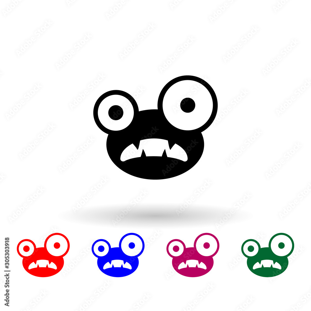 monster multi color icon. Simple glyph, flat vector of monsters icons for ui and ux, website or mobile application