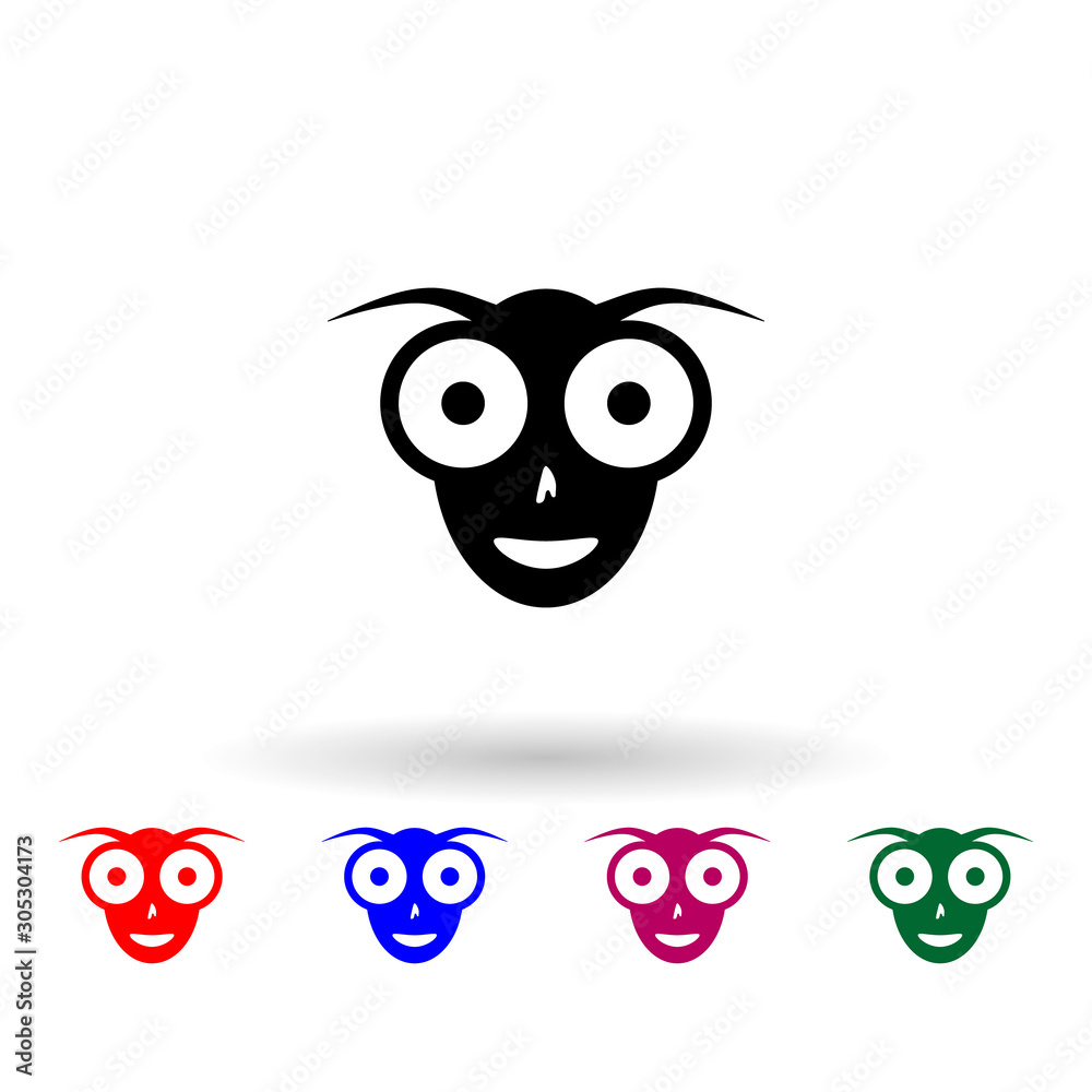 Fototapeta premium monster multi color icon. Simple glyph, flat vector of monsters icons for ui and ux, website or mobile application