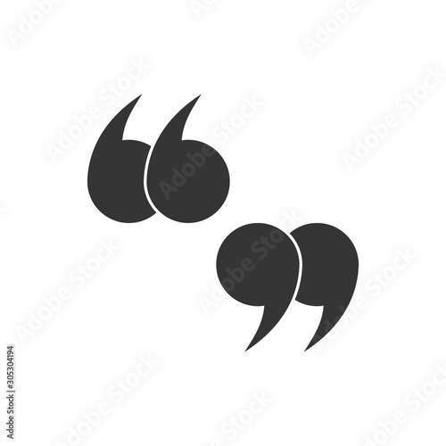 Double quote mark icon - vector icon.