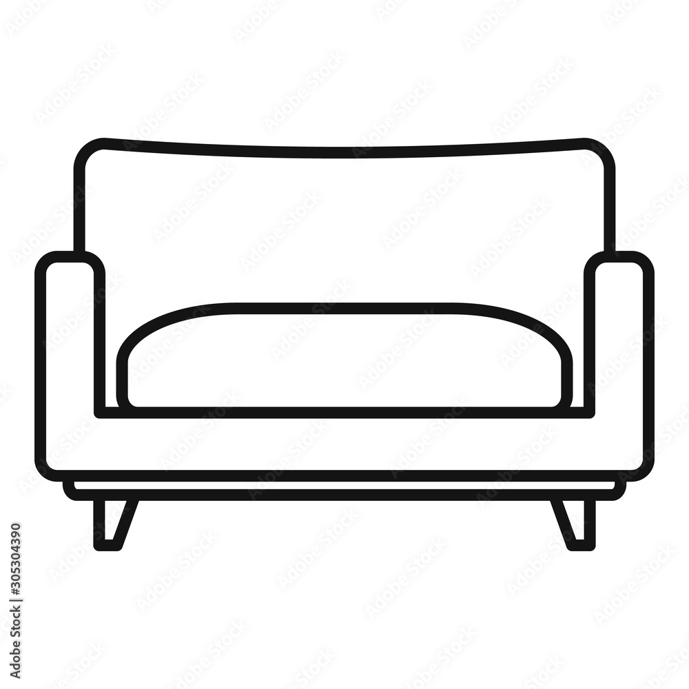 Sofa armchair icon. Outline sofa armchair vector icon for web design isolated on white background Sofa armchair icon. Outline sofa armchair vector icon for web design isolated on white background