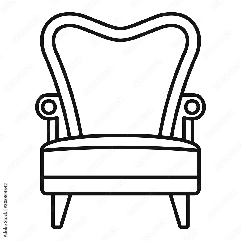 Luxury armchair icon. Outline luxury armchair vector icon for web design isolated on white background Luxury armchair icon. Outline luxury armchair vector icon for web design isolated on white background