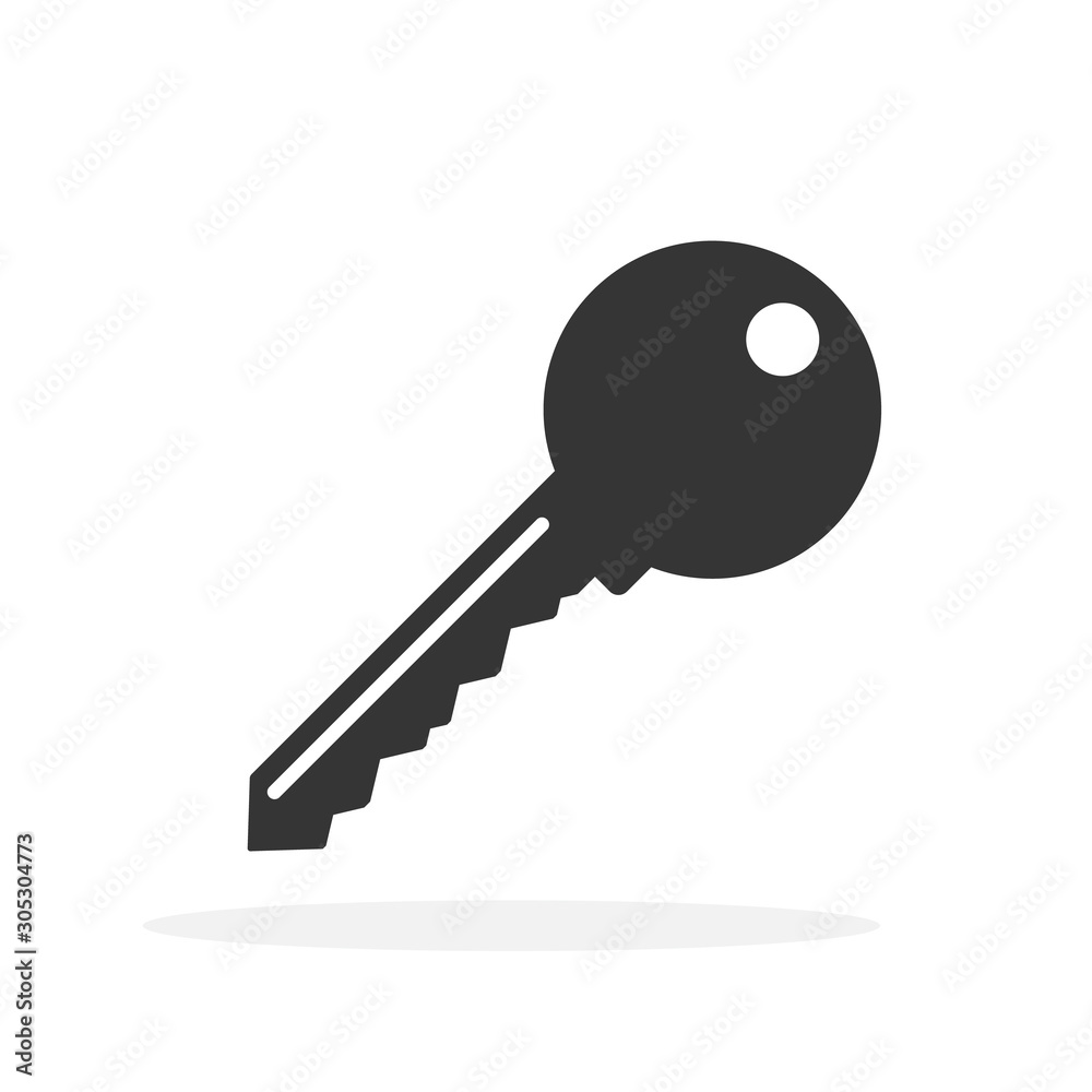Vector Key icon isolated. Vector Key icon isolated.