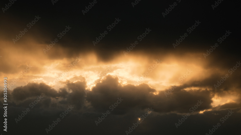 dramatic sky with clouds