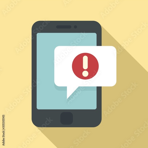 Free Download Smartphone notification icon. Flat illustration of smartphone notification vector icon for web design - GFXLoad