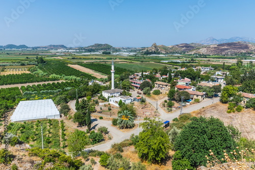 Aspendos or Aspendus, an ancient Greco-Roman city in Antalya province of Turkey. The Roman aqueduct