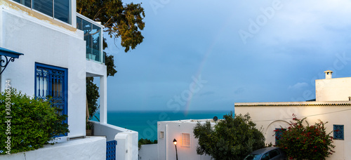 View of Sidi Bou Said in Tunisia 