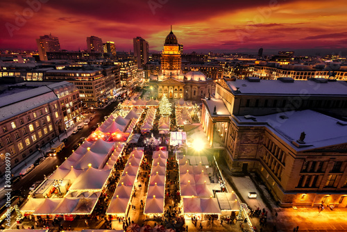 Canvas Print Weihnachtsmarkt Berlin Gendarmenmarkt