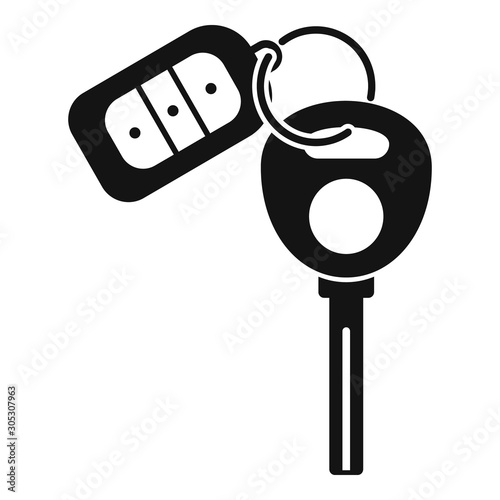 Auto alarm key icon. Simple illustration of auto alarm key vector icon for web design isolated on white background