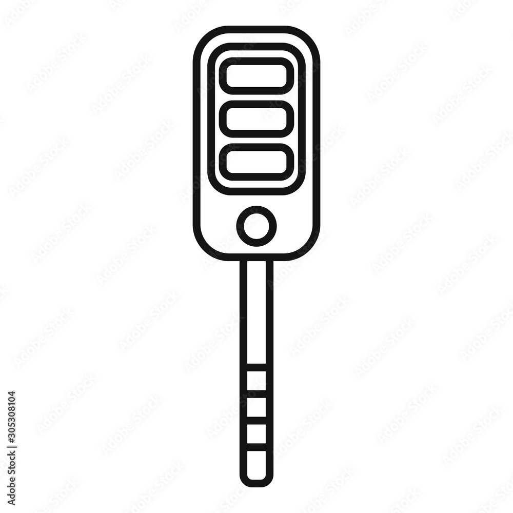 Auto key icon. Outline auto key vector icon for web design isolated on white background