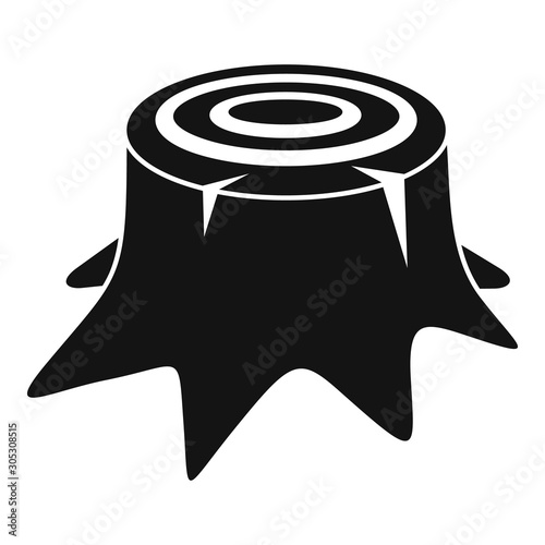 Tree stump icon. Simple illustration of tree stump vector icon for web design isolated on white background