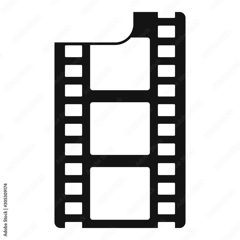 Film icon. Simple illustration of film vector icon for web design isolated on white background Film icon. Simple illustration of film vector icon for web design isolated on white background