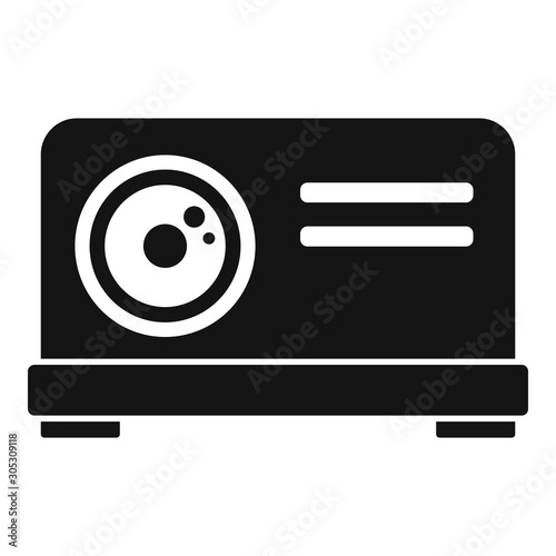 Projector icon. Simple illustration of projector vector icon for web design isolated on white background