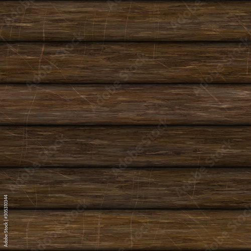 Cottage wooden log wall in the forest  traditional old architecture. Seamless digital texture  very high resolution. 5000 x 5000 pixels - Illustration