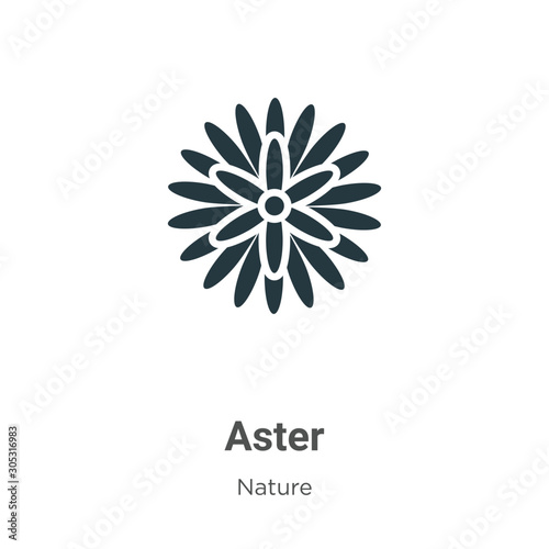 Aster vector icon on white background. Flat vector aster icon symbol sign from modern nature collection for mobile concept and web apps design.