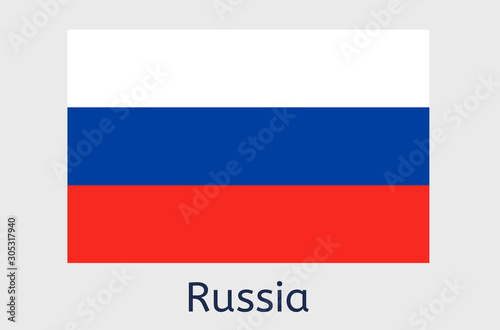 Russian flag icon, Russia country flag vector illustration © khalaziy
