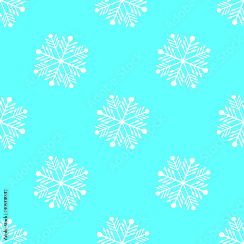 Seamless snowflake pattern ...