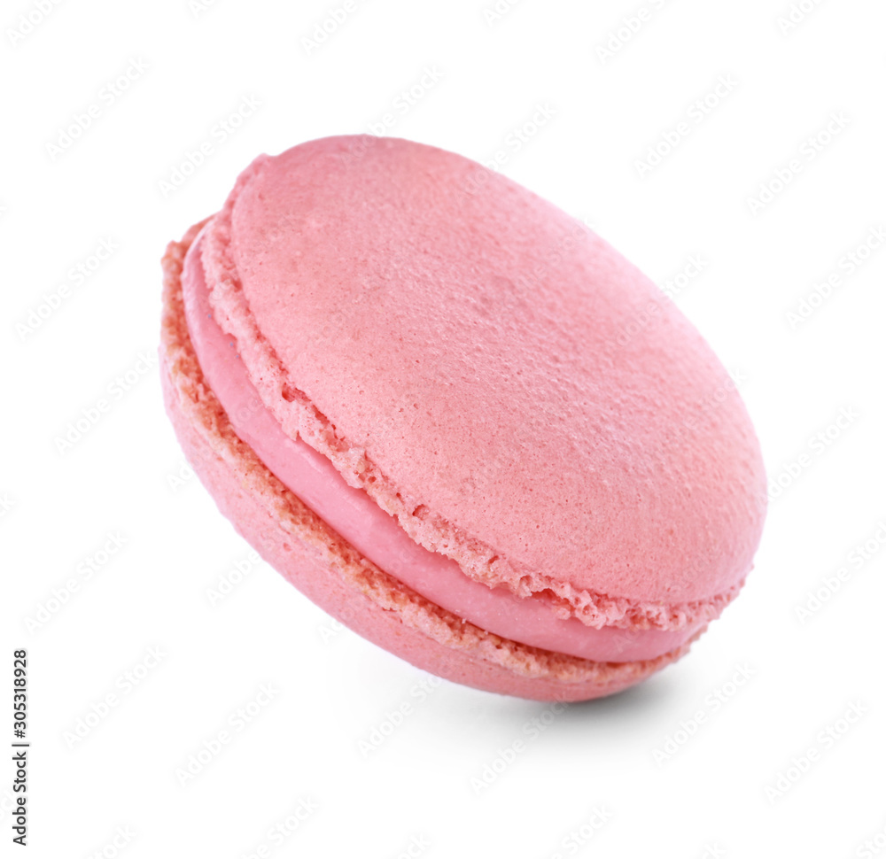 Tasty macaron on white background Tasty macaron on white background
