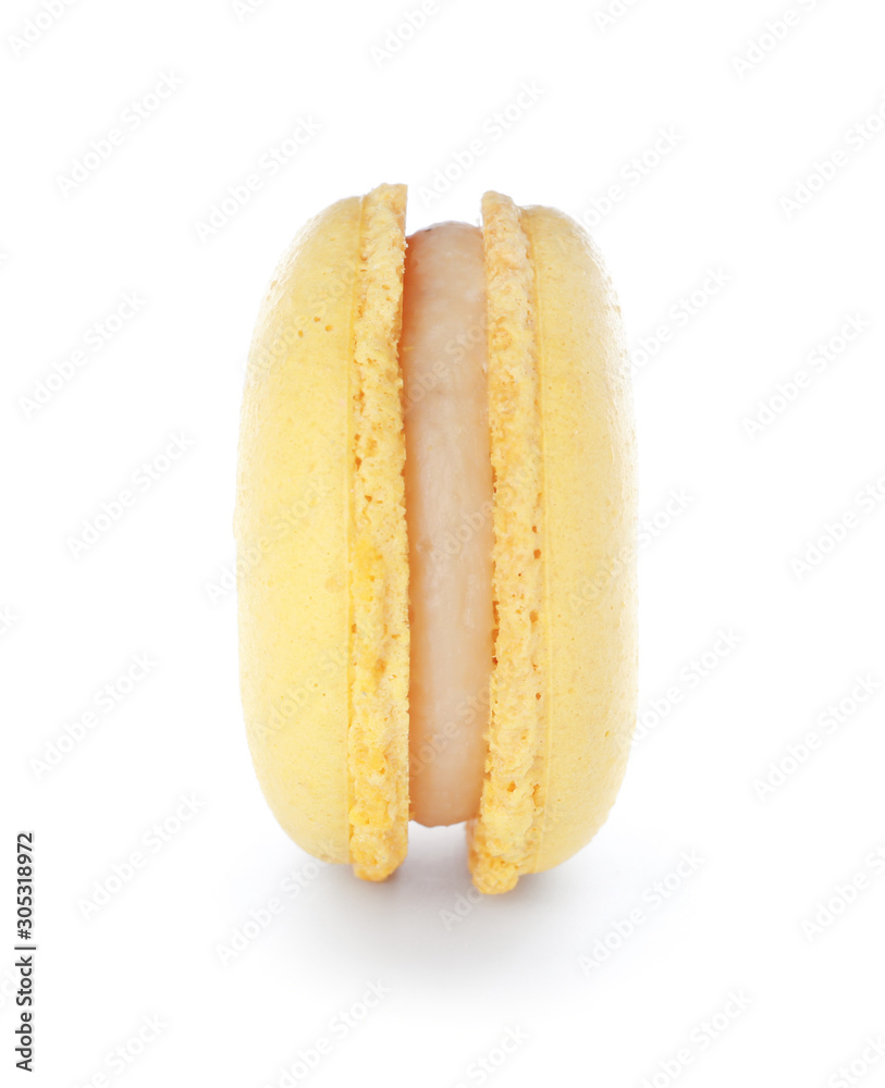 Tasty macaron on white background Tasty macaron on white background