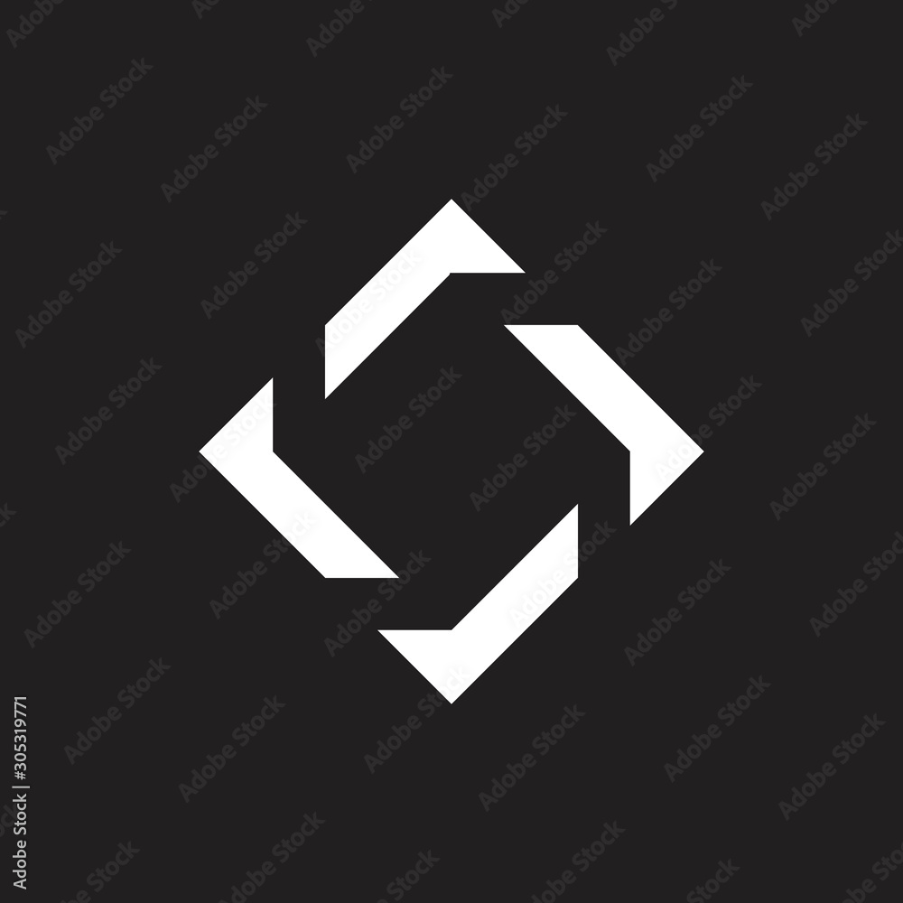 square geometric swirl logo vector square geometric swirl logo vector