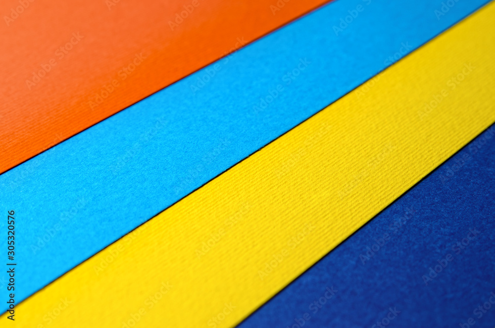 Texture of bright sheets of color cardboard closeup Texture of bright sheets of color cardboard closeup