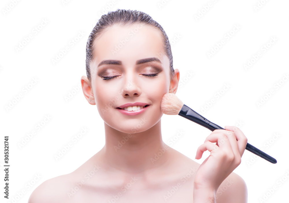 Young beautiful female fashion model with make up Young beautiful female fashion model with make up