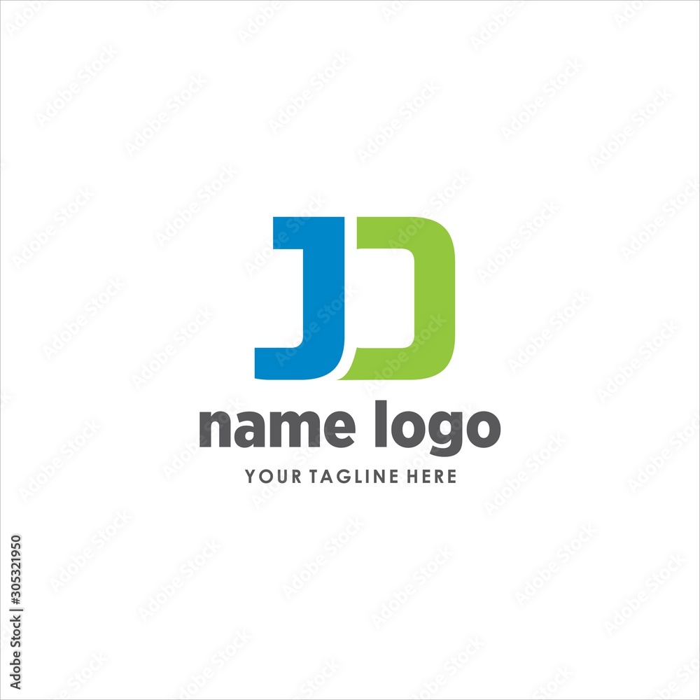 Initial alphabet letter jd j d logo company icon vector Initial alphabet letter jd j d logo company icon vector