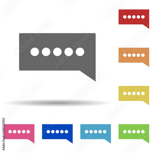 Colloquial in multi color style icon. Simple glyph, flat vector of web icons for ui and ux, website or mobile application