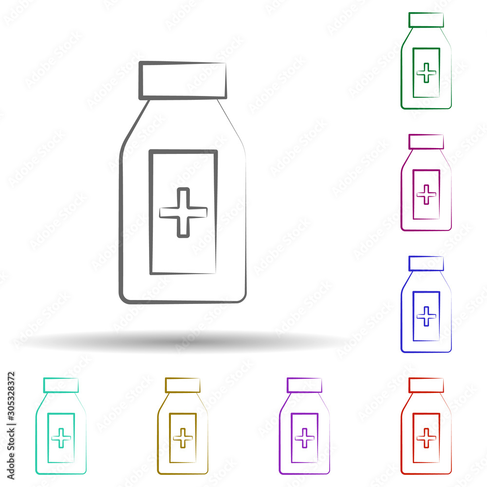 Capsule, bio capsule in multi color style icon. Simple thin line, outline vector of biology icons for ui and ux, website or mobile application Capsule, bio capsule in multi color style icon. Simple thin line, outline vector of biology icons for ui and ux, website or mobile application