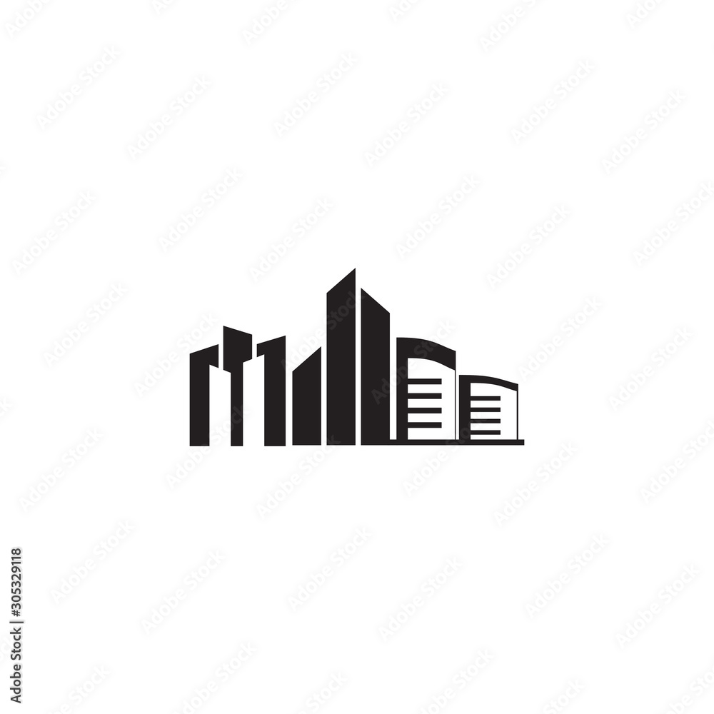 Building icon logo design vector template