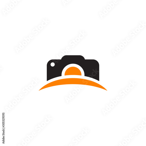 Camera icon logo design vector template