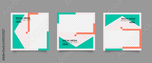 Modern promotion square web banner for social media mobile apps. Elegant sale and discount promo backgrounds for digital marketing