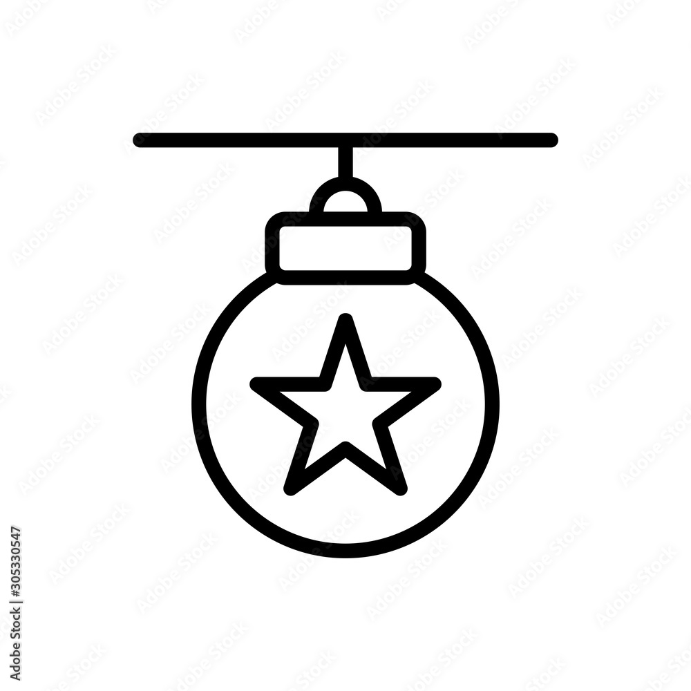 decorative lights outline icon. vector illustration. Isolated on white background. decorative lights outline icon. vector illustration. Isolated on white background.