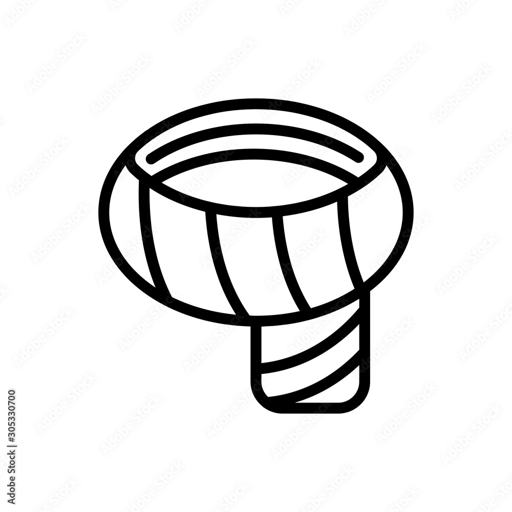 scarf outline icon. vector illustration. Isolated on white background.