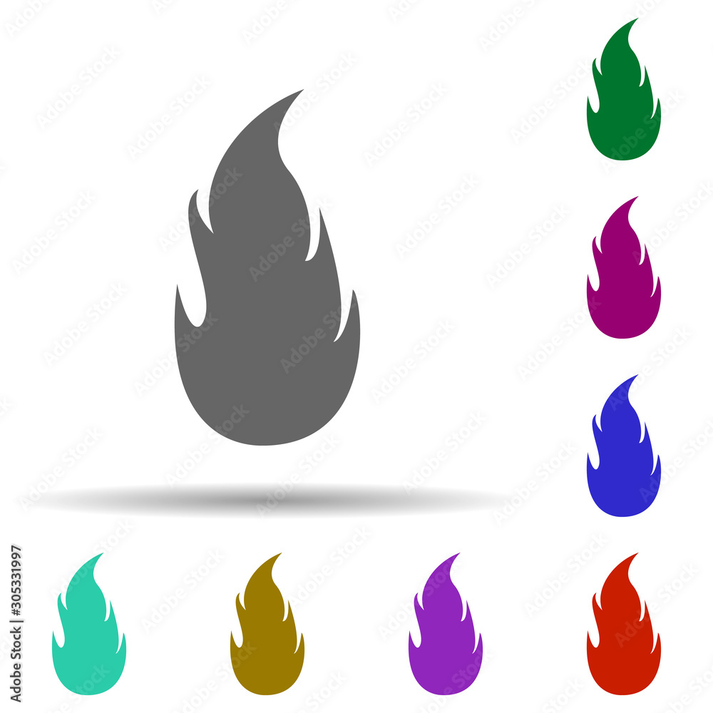 Fire, flame in multi color style icon. Simple glyph, flat vector of fire icons for ui and ux, website or mobile application Fire, flame in multi color style icon. Simple glyph, flat vector of fire icons for ui and ux, website or mobile application