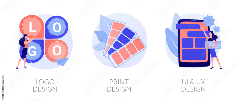 Professional graphic designer, art studio service. User interface ...