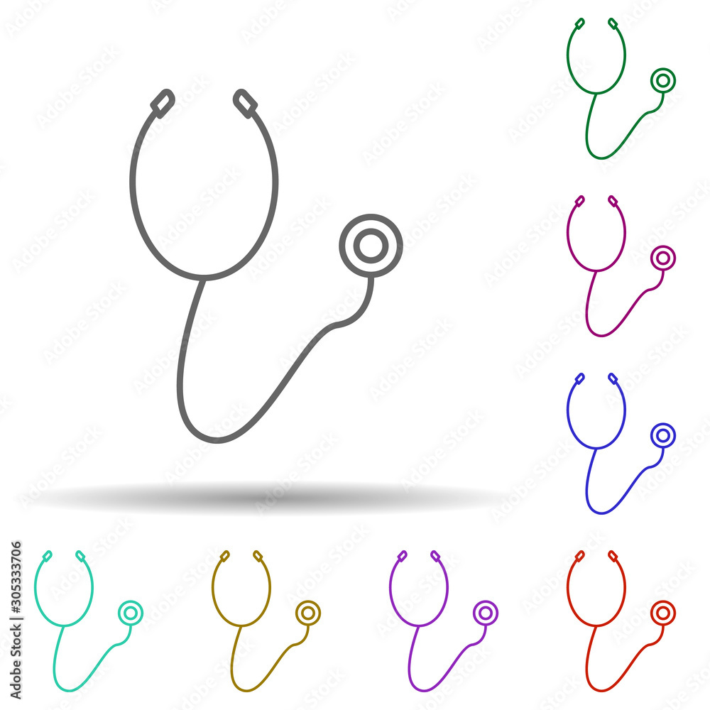 Endoscope multi color icon. Simple thin line, outline vector of web icons for ui and ux, website or mobile application Endoscope multi color icon. Simple thin line, outline vector of web icons for ui and ux, website or mobile application