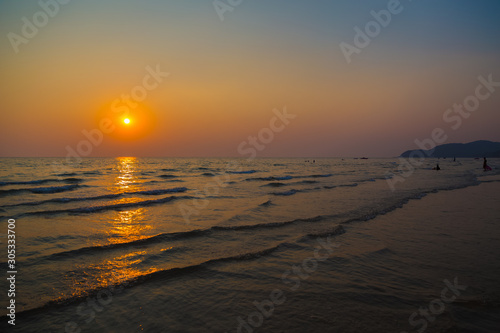 Sky and beach before sunset