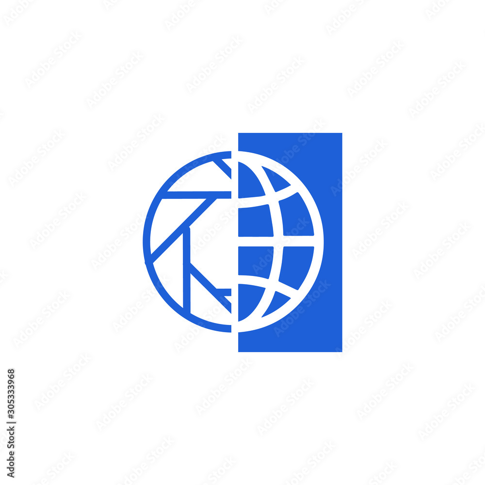 Simple globe Logo And Element sign in modern design style for website. Simple globe Logo And Element sign in modern design style for website.