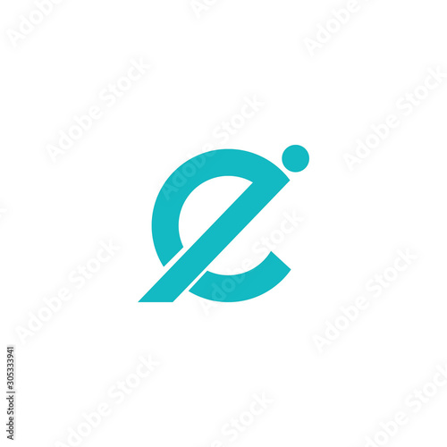 Initial letter ei or ie logo vector design template photo