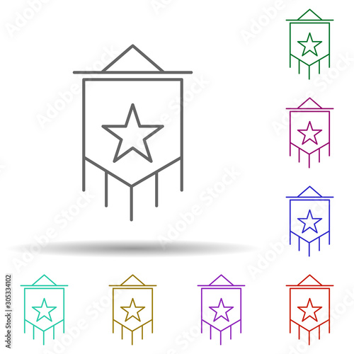 Order multi color icon. Simple thin line, outline vector of web icons for ui and ux, website or mobile application