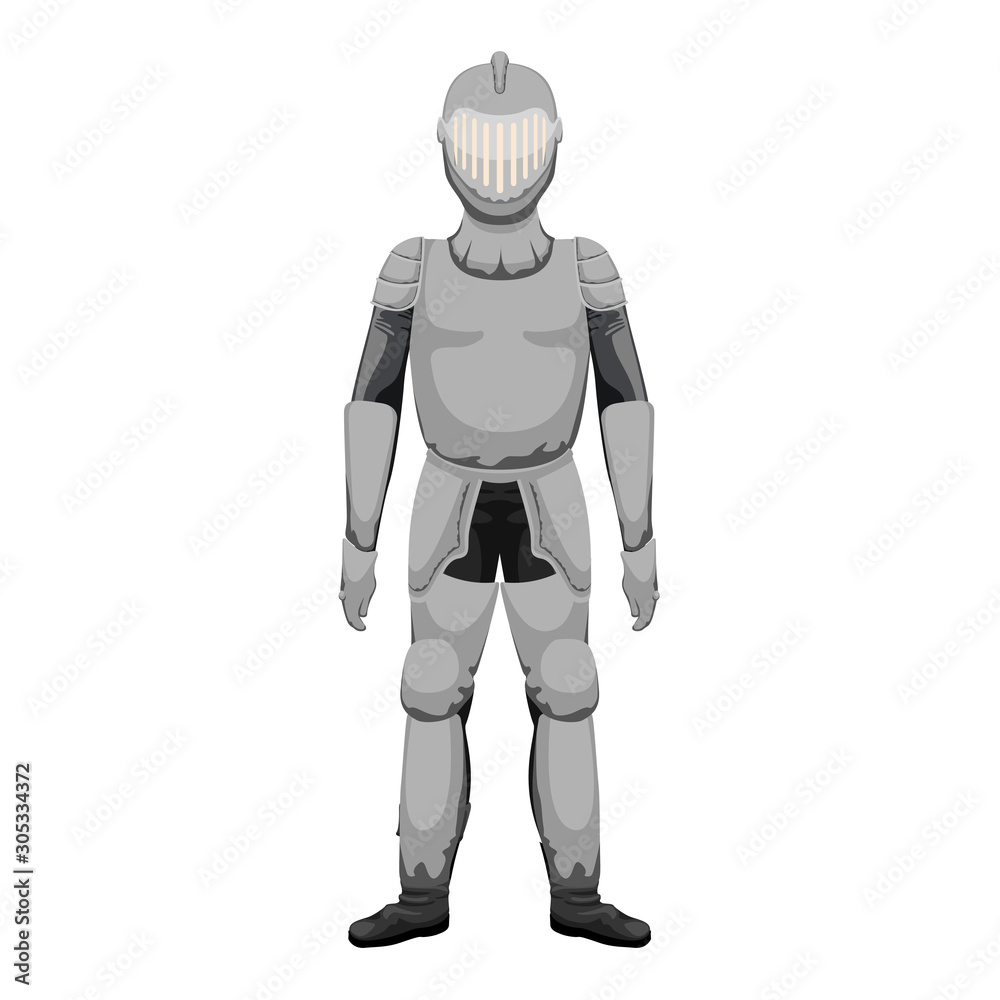 Isolated medieval knight character