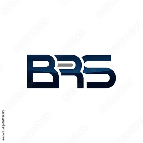 black BRS letter logo design,