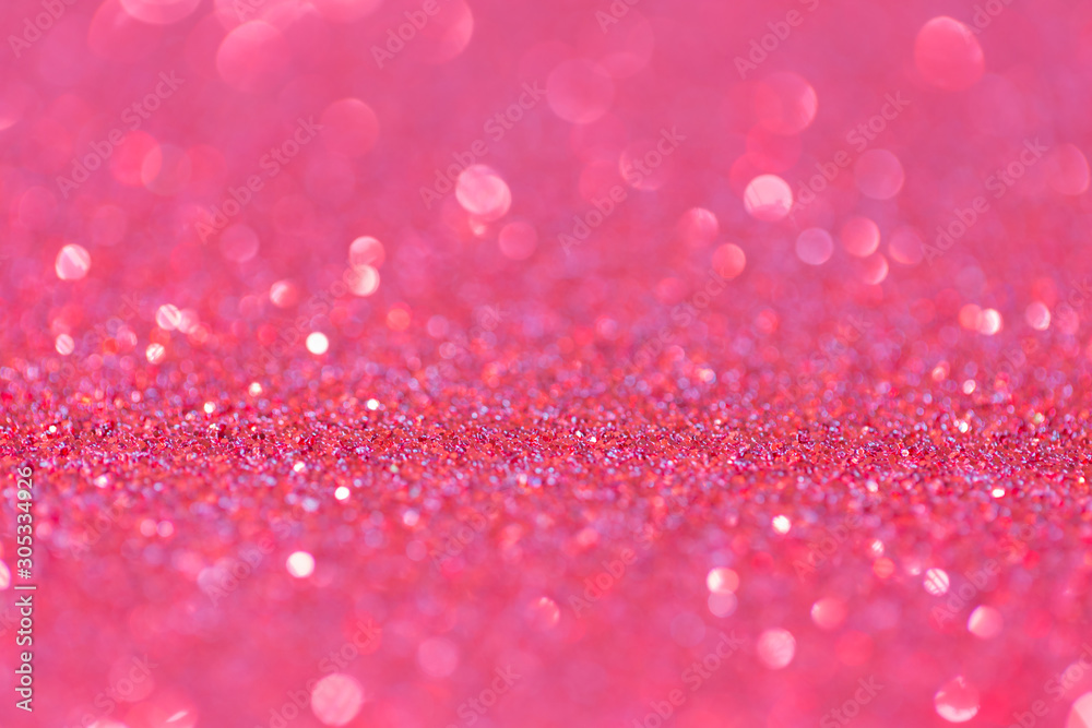 Fototapeta Abstract elegant pink purple glitter vintage sparkle with bokeh defocused