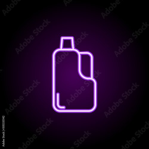 Detergent neon icon. Simple thin line, outline vector of cleaning icons for ui and ux, website or mobile application