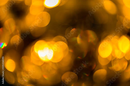 Blur of golden luxury bokeh