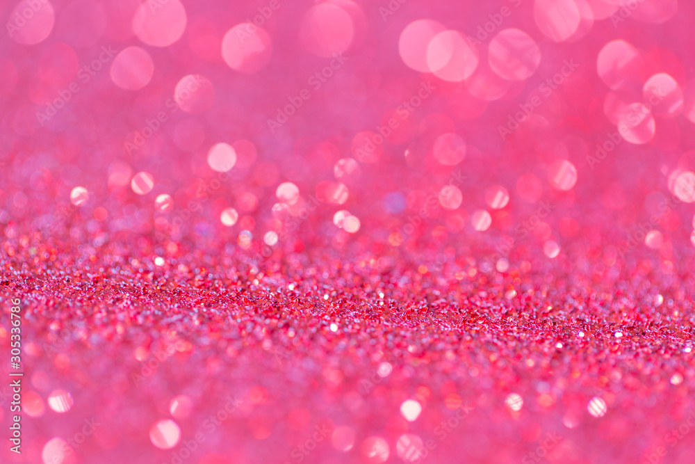 Fototapeta Abstract elegant pink purple glitter vintage sparkle with bokeh defocused