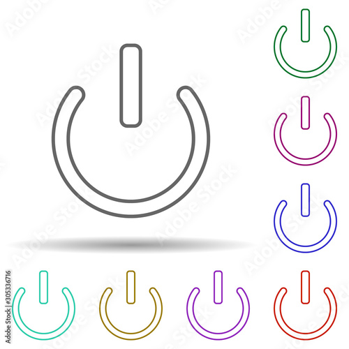 Logout sign multi color icon. Simple thin line, outline vector of web icons for ui and ux, website or mobile application