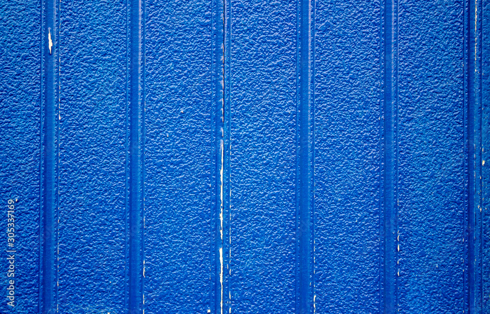 Fototapeta premium Blue metal siding wall texture.
