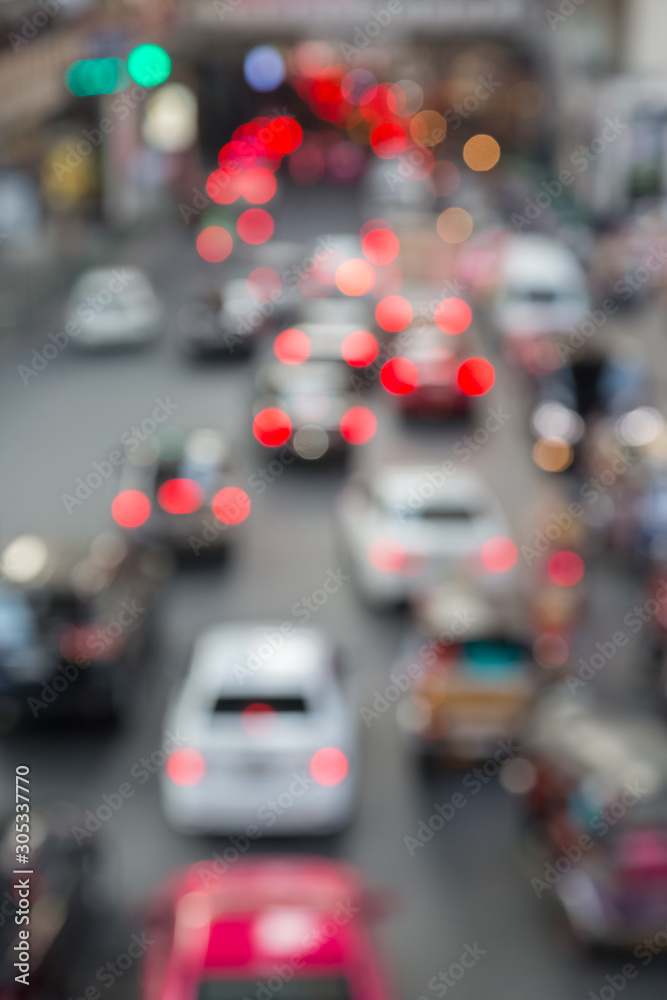 Blur of traffic jam in the city Blur of traffic jam in the city